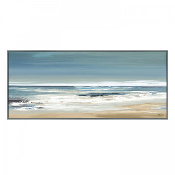 Along the Coastline Framed Canvas by Valerie Mravyan